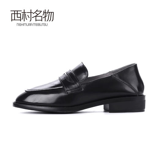西村名物2020春季新款百搭舒适休闲乐福鞋低跟平底皮单鞋女 X20CM16061 商品图3