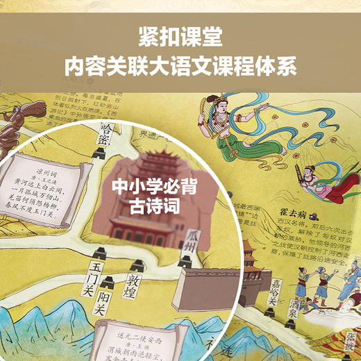 【5-12岁】中国人文地理画卷系列（套装2册） 丝绸之路+万里长城 北斗儿童地理 著 趣味科普 地理知识 人文历史 跨学科 中信出版社 商品图8