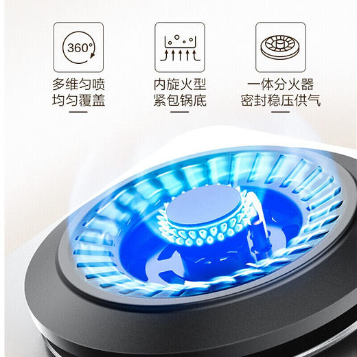 美的（Midea）一级能效4.5kw大火力燃气灶Q62 嵌入式燃气炉具灶具 钢化玻璃双灶台 商品图1