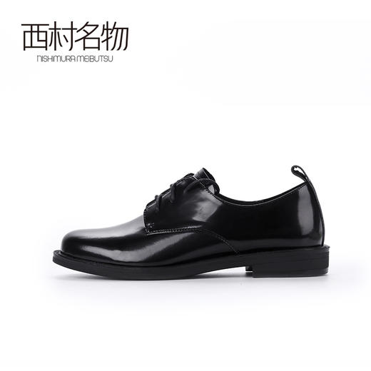 西村名物2020春季新品魅力英伦圆头牛漆皮中跟小皮鞋女X20AM19271 商品图3