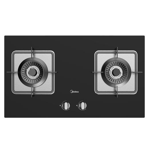 美的（Midea）一级能效4.5kw大火力燃气灶Q62 嵌入式燃气炉具灶具 钢化玻璃双灶台 商品图2