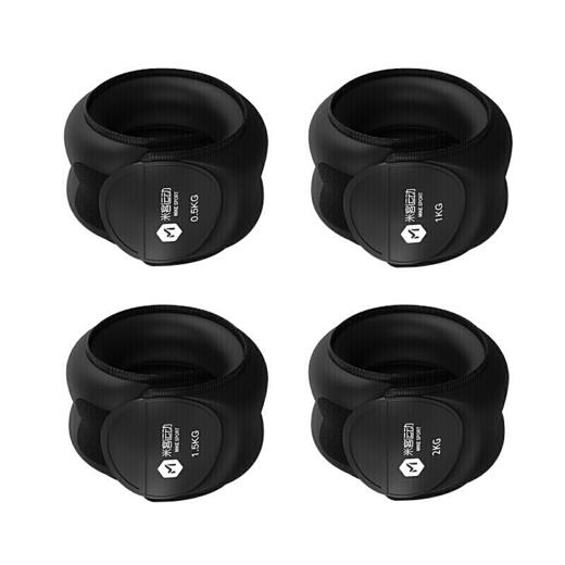 米客 沙袋绑腿隐形负重训练手腕跑步运动中小型健身器材装备一对2KG 炫酷黑 MK1309-02-2KG 商品图9