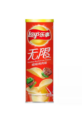 乐事无限薯片(嗞嗞烤肉味)104g/罐