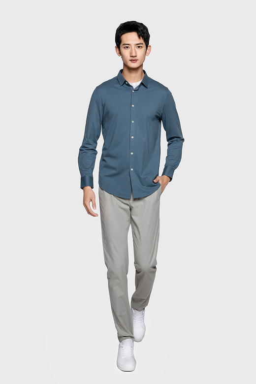 callisto简约款长袖衬衫 SPCSL088GY 商品图2