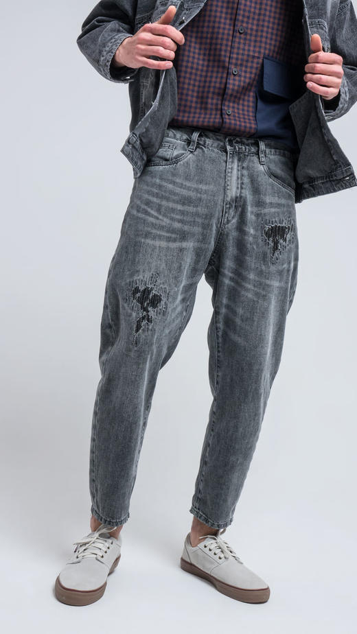 DEC 951531261 男装棉牛仔长裤简约时尚收脚长筒裤 商品图0