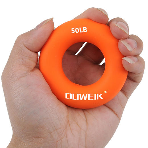 杜威克 握力圈男士专业练手力女士握力器橡胶圈康复训练手指健身器 圆形橙色50磅 商品图1