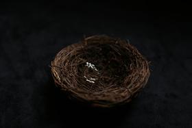 CHEZ BOQUE 庭园的馈赠系列原创手工925银戒指《藤堇2号》