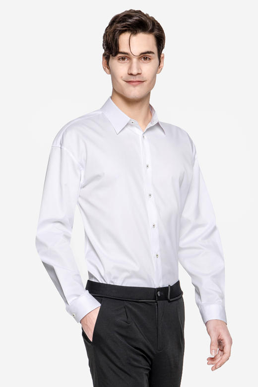 callisto白色刺绣小尖领衬衫 SPCSL021WH 商品图0