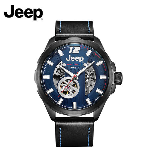吉普(JEEP)手表 大切诺基系列 机械表男表 镂空全自动 皮带防水 男士腕表 商品图1