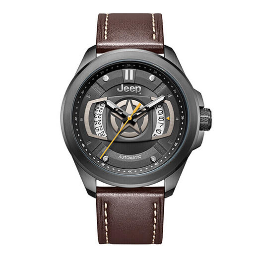 吉普jeep手表大切诺基系列全自动机械表男皮带日历男士商务腕表经典