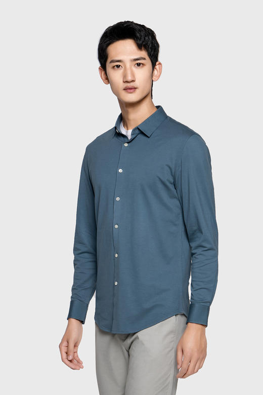 callisto简约款长袖衬衫 SPCSL088GY 商品图0