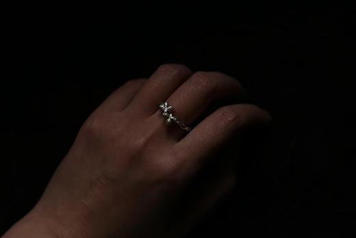 CHEZ BOQUE 庭园的馈赠系列原创手工925银戒指《藤堇2号》 商品图2