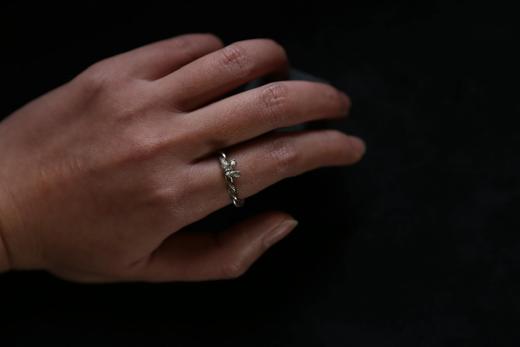 CHEZ BOQUE 庭园的馈赠系列原创手工925银戒指《藤堇1号》 商品图1