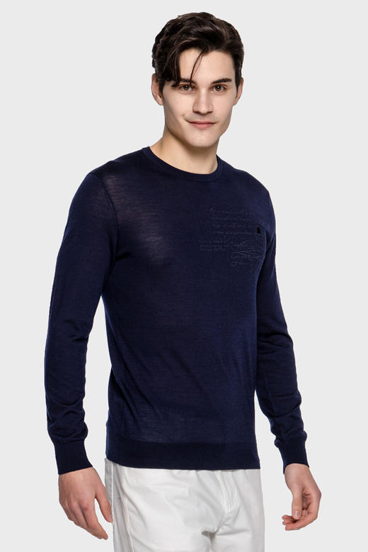 callisto海军蓝长袖毛衣 SPKNW003NA 商品图0