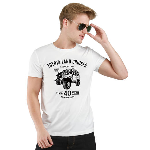 TOYOTA FJ系列简约图案越野风短袖T恤春夏休闲打底汗衫 商品图2