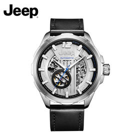 吉普(JEEP)手表 大切诺基系列 机械表男表 镂空全自动 皮带防水 男士腕表