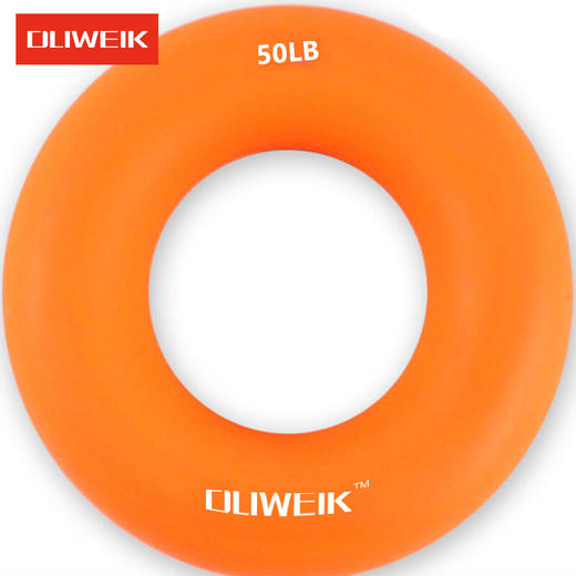 杜威克 握力圈男士专业练手力女士握力器橡胶圈康复训练手指健身器 圆形橙色50磅 商品图0