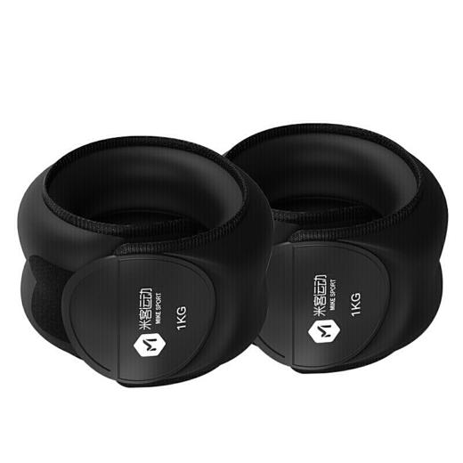 米客 沙袋绑腿隐形负重训练手腕跑步运动中小型健身器材装备一对2KG 炫酷黑 MK1309-02-2KG 商品图5