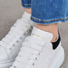 【一】ALEXANDER MCQUEEN 麦昆 女士小牛皮系带黑色尾大廓形休闲运动鞋 白色 553770 WHGP7 9061 商品缩略图5