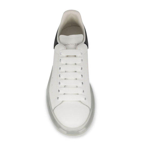 Alexander McQueen 亚历山大.麦昆 女士小牛皮黑色尾大廓形系带休闲运动鞋 白色 611698 WHX98 9061 商品图1