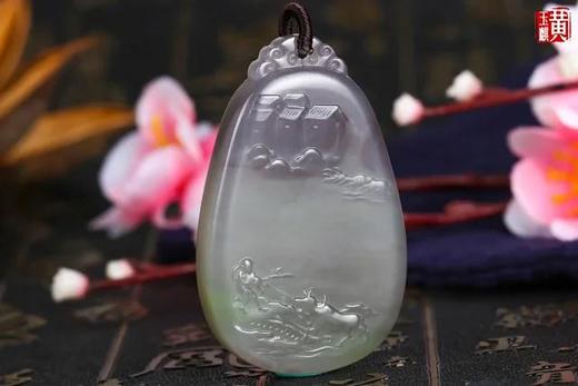 和田玉烟紫【祥龙瑞兆】吊坠 配精美编织挂绳 商品图1