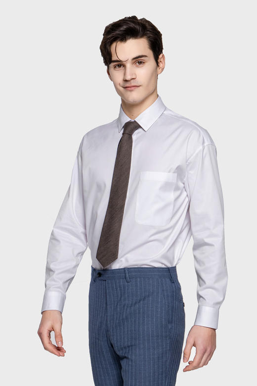 callisto白色小方领休闲衬衫 SPCSL051WH 商品图0