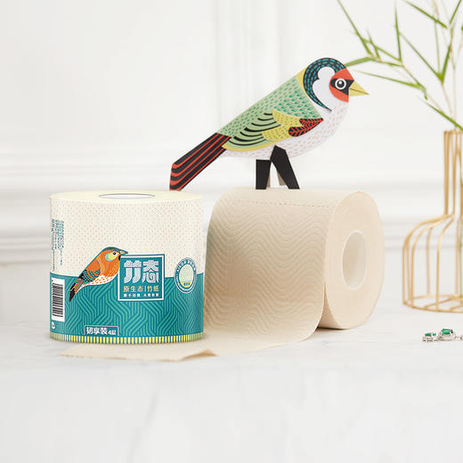 竹态Air压花卷纸雅致黄4层加厚24卷 商品图4