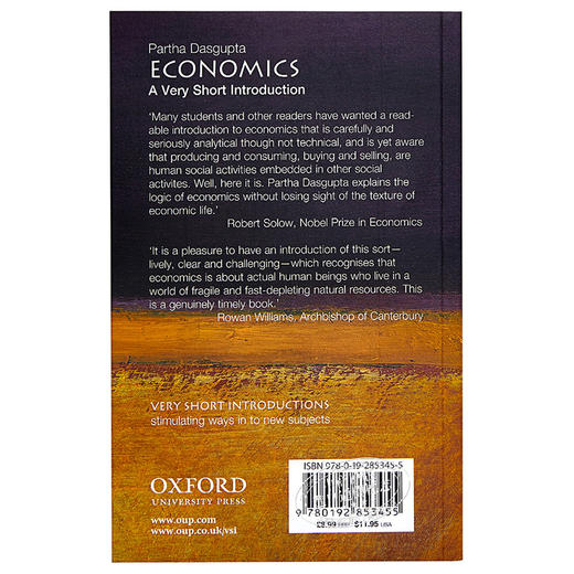 经济学 牛津通识读本 英文原版 Economics: A Very Short Introduction 经济管理 Oxford University Press  Partha Dasgupt 商品图1