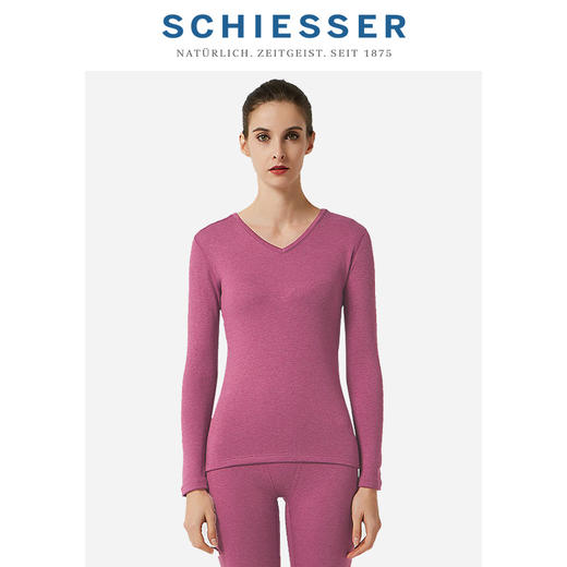 【阿米诺3.5X】SCHIESSER/舒雅女士V领阿米诺3.5X保暖内衣套装30/16143W 商品图0