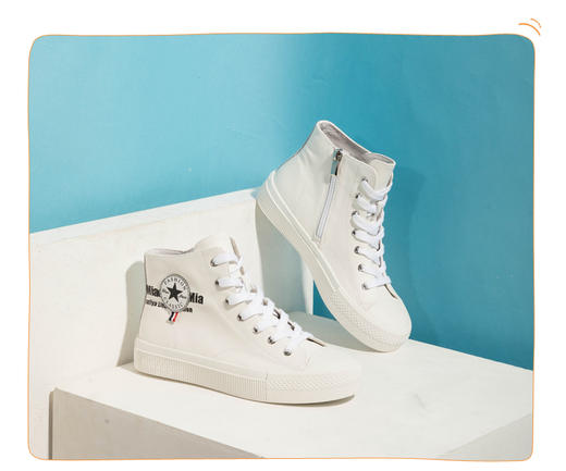 商场同款 |safiya 索菲娅 秋冬高帮帆布鞋 SF93112075 商品图3