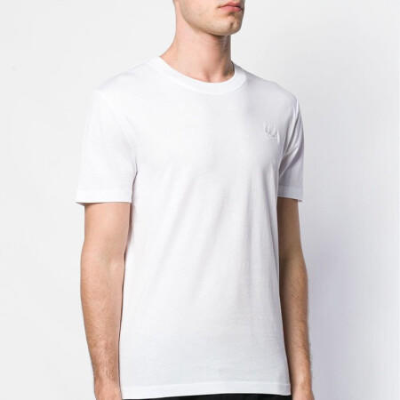 MCQ 麦昆 新款T恤男女同款棉质简约时尚飞燕徽标短袖衫 277605 RMT74 9000 白色 商品图1