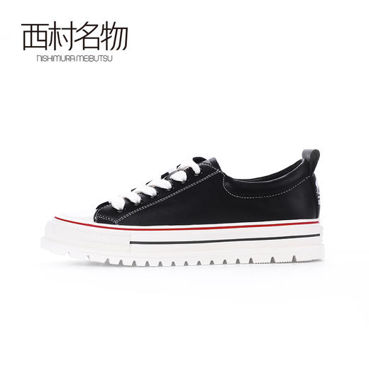 西村名物2020春季新品简约经典厚底休闲板鞋小白鞋女-X20AM16901 商品图2