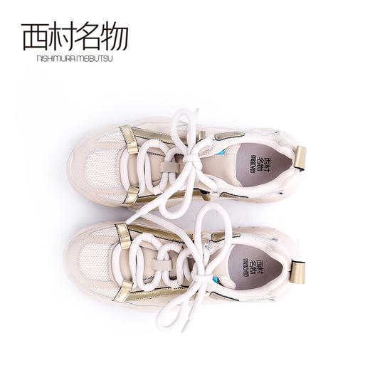 西村名物2020春季新品复古网面拼接设计舒适老爹鞋女-X20AM19071 商品图3