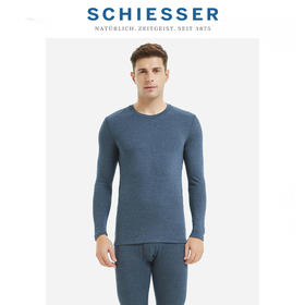 【阿米诺羊毛3.5X】SCHIESSER德国舒雅男士圆领阿米诺3.5X保暖内衣套装35/16150W
