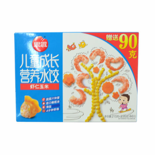 思念儿童成长营养虾仁玉米水饺210g 商品图0
