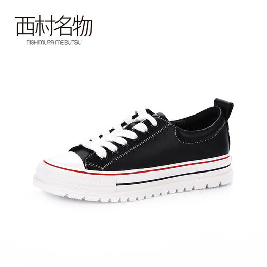 西村名物2020春季新品简约经典厚底休闲板鞋小白鞋女-X20AM16901 商品图1