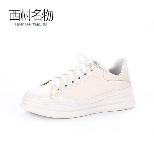 西村名物2020春新品柔性云朵底厚底滑板鞋女鞋小白鞋X20AM18301 商品图1