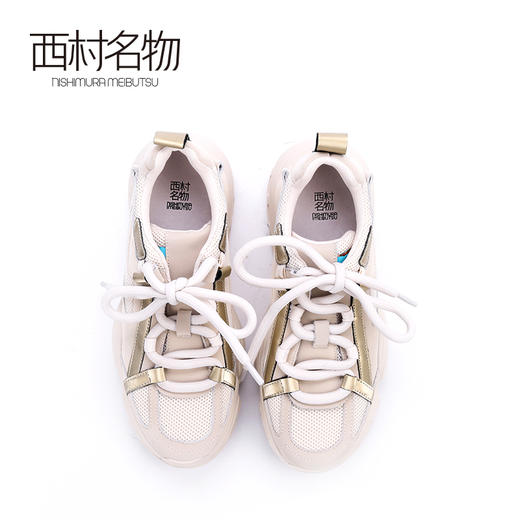 西村名物2020春季新品复古网面拼接设计舒适老爹鞋女-X20AM19071 商品图1