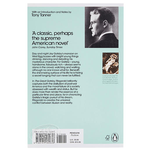 预售 【中商原版】了不起的盖茨比 英文原版 The Great Gatsby 商品图1