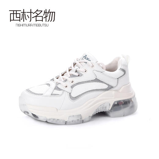 西村名物2020春季新品复古舒适网面拼接气垫老爹鞋女-X20AM17021 商品图0
