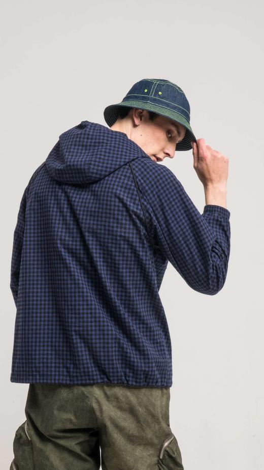 DEC B95226138新品格子梭织时尚宽松潮牌卫衣外套帽衫 商品图2