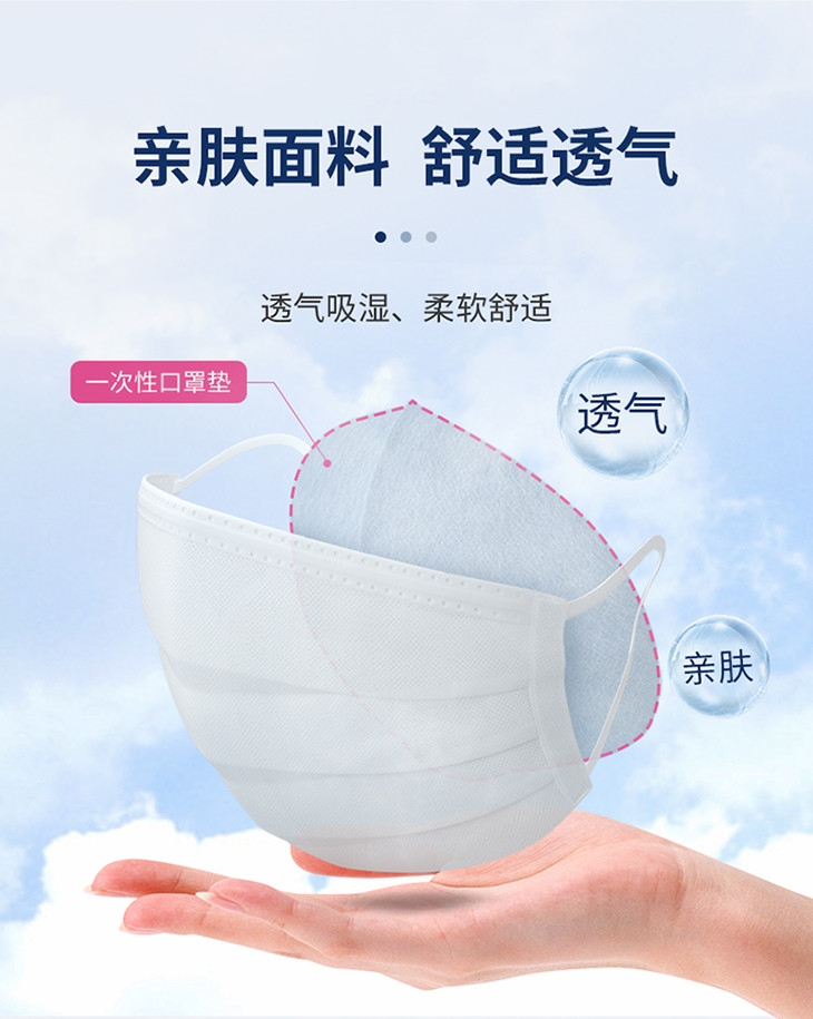 鹿享健康顺丰包邮每个id限购5件乐培氏一次性口罩垫50片装增加口罩