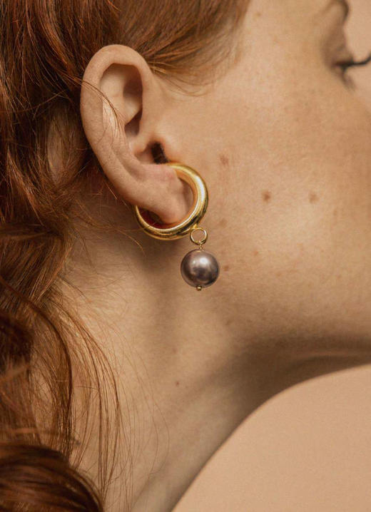 Chabaux Strong Enough 系列“黑珍珠”耳夹（大号/小号） 商品图3