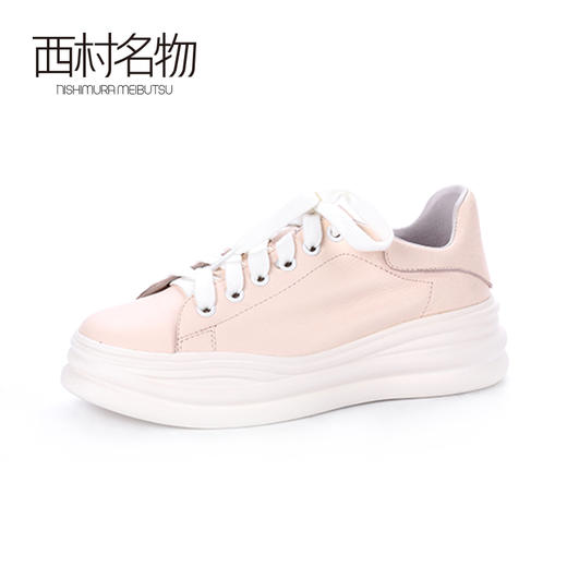 西村名物2020春新品柔性云朵底厚底滑板鞋女鞋小白鞋X20AM18301 商品图3