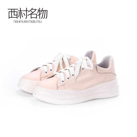 西村名物2020春新品柔性云朵底厚底滑板鞋女鞋小白鞋X20AM18301 商品图0