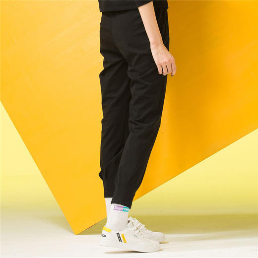 【线下同款 脚口收口设计 字母印花】赛琪20上新冰爽顺滑针织弹力长裤女 200076 商品图4