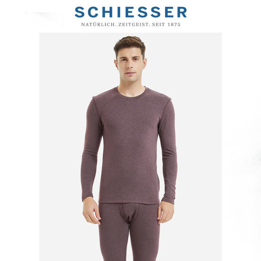 【阿米诺羊毛3.5X】SCHIESSER德国舒雅男士圆领阿米诺3.5X保暖内衣套装35/16150W 商品图1