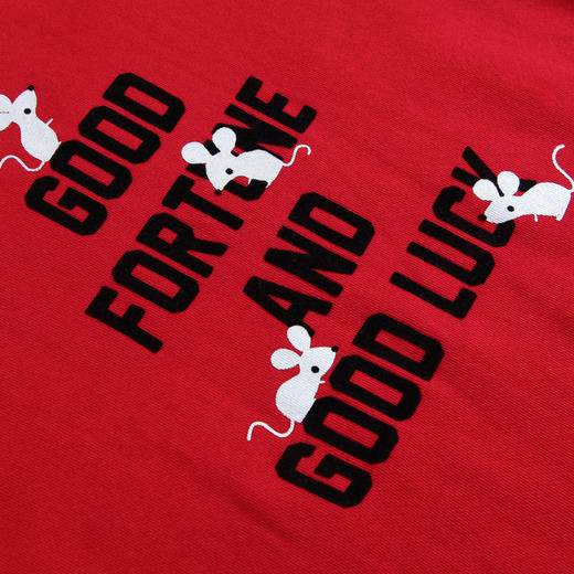 堡狮龙19秋季新款植绒字母老鼠印花长袖女士卫衣520324050 商品图4