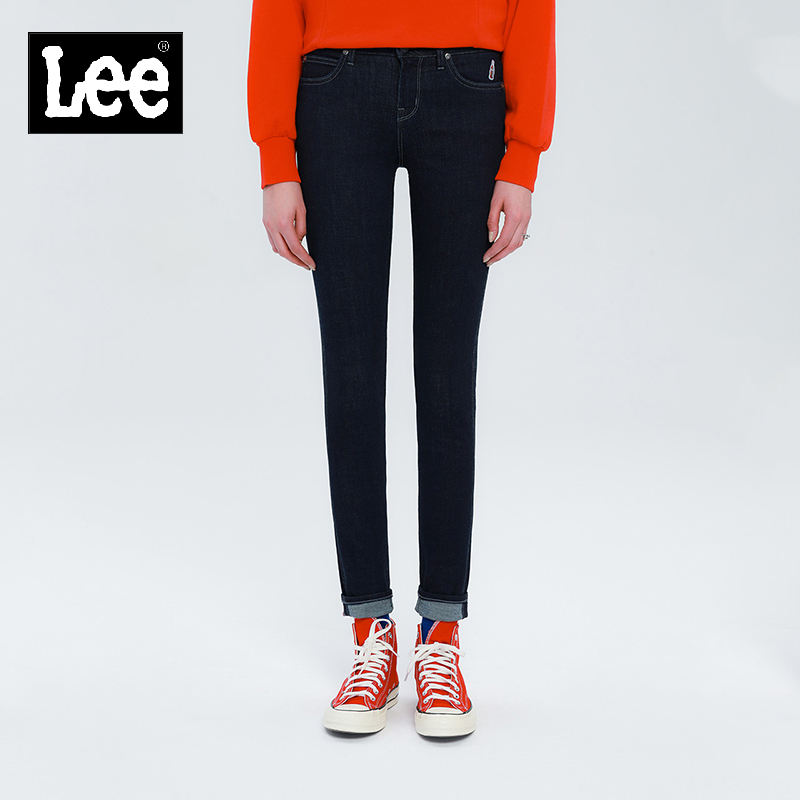 【尺码24】Lee可口可乐联名蓝色牛仔裤女小脚裤子2020新款显瘦LWN4184TW71J