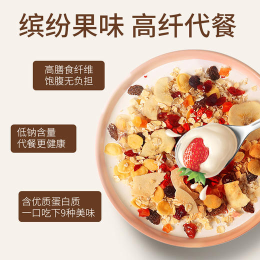 混合水果燕麦片 冲饮谷物 缤纷果味 营养代餐 550g/袋 商品图0